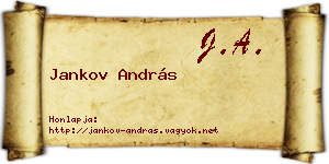 Jankov András névjegykártya