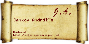 Jankov András névjegykártya